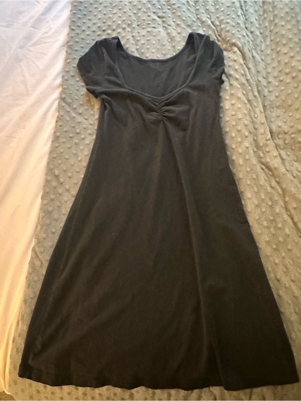 Brandy Melville Black Scoop-Neck Midi Dress